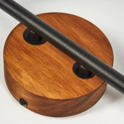 Lampes Industrielles-hofstein Plafonnier Omba Bois foncé, Noir, 2 lumières