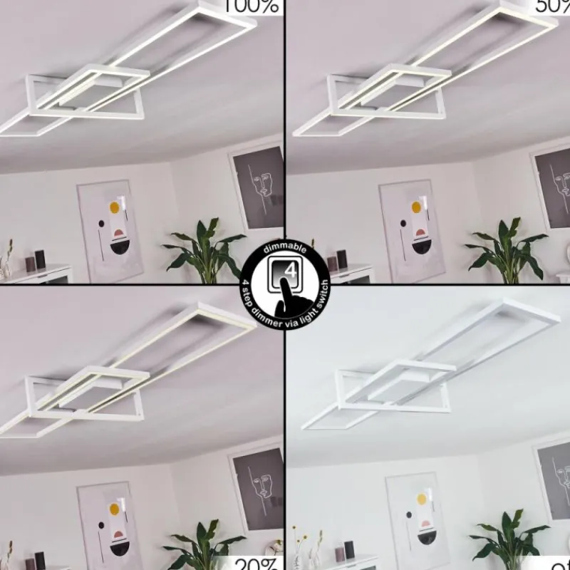 hofstein Plafonnier Omega LED Blanc, 1 lumière