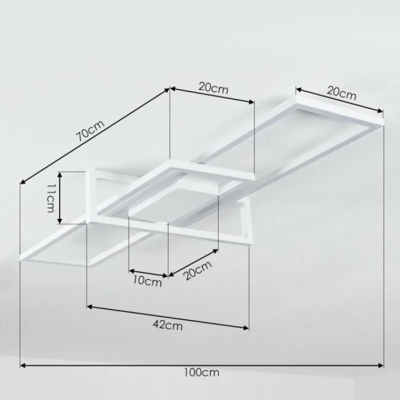 hofstein Plafonnier Omega LED Blanc, 1 lumière