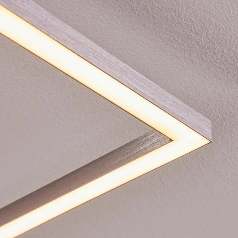 hofstein Plafonnier Omega LED Nickel mat, 1 lumière