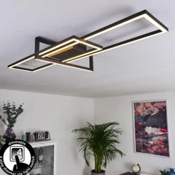 hofstein Plafonnier Omega LED Noir, 1 lumière