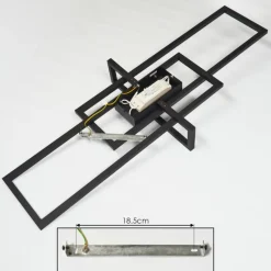 hofstein Plafonnier Omega LED Noir, 1 lumière
