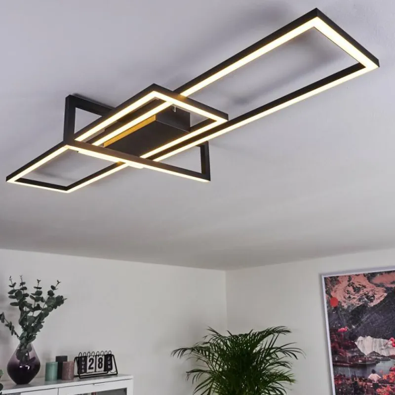 hofstein Plafonnier Omega LED Noir, 1 lumière