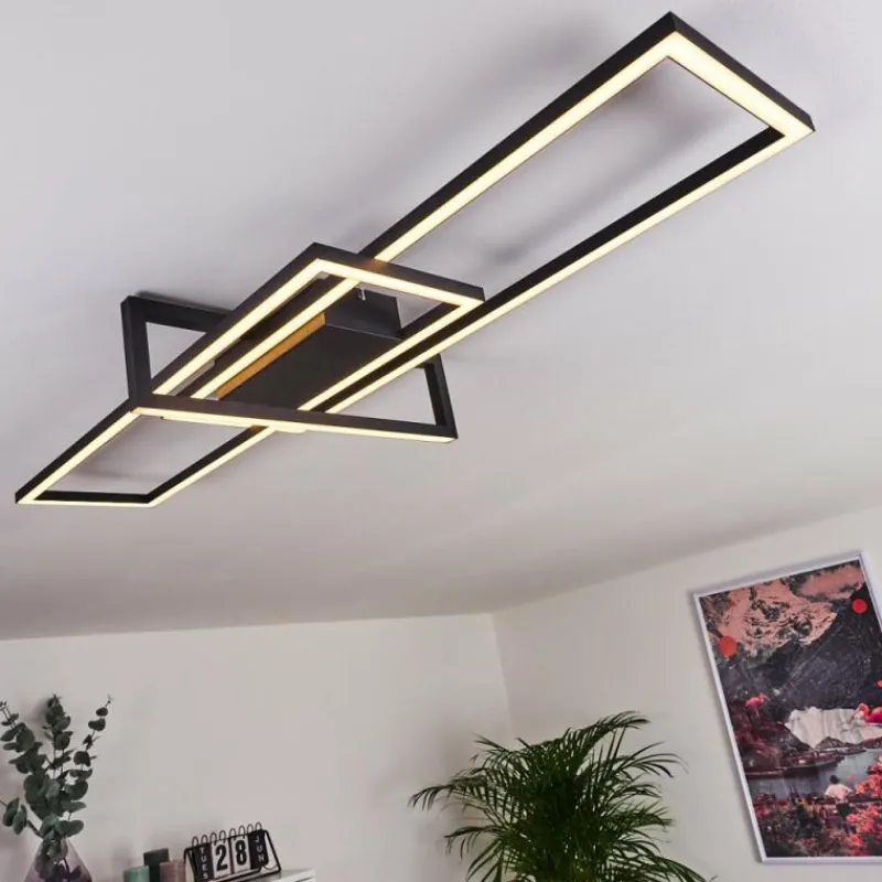 hofstein Plafonnier Omega LED Noir, 1 lumière