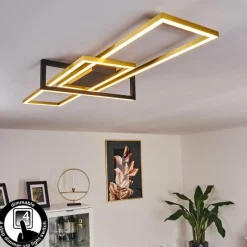 Lampes Dorées-hofstein Plafonnier Omega LED Noir, 1 lumière