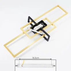 Lampes Dorées-hofstein Plafonnier Omega LED Noir, 1 lumière