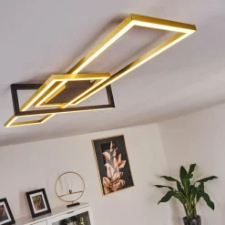 Lampes Dorées-hofstein Plafonnier Omega LED Noir, 1 lumière