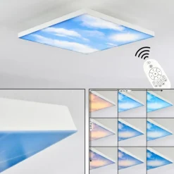 hofstein Plafonnier Onlaj LED Blanc, 1 lumière, Télécommandes