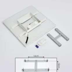 hofstein Plafonnier Onlaj LED Blanc, 1 lumière, Télécommandes