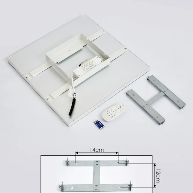 hofstein Plafonnier Onlaj LED Blanc, 1 lumière, Télécommandes