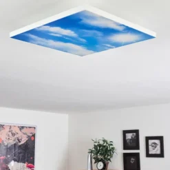 hofstein Plafonnier Onlaj LED Blanc, 1 lumière, Télécommandes