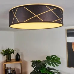 Lampes Dorées-hofstein Plafonnier Opatija LED Or, Noir, Blanc, 1 lumière