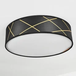 Lampes Dorées-hofstein Plafonnier Opatija LED Or, Noir, Blanc, 1 lumière