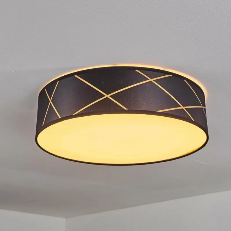 Lampes Dorées-hofstein Plafonnier Opatija LED Or, Noir, Blanc, 1 lumière