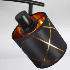 Lampes En Tissu-hofstein Plafonnier Opatija Noir, 2 lumières