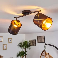 Lampes En Tissu-hofstein Plafonnier Opatija Noir, 2 lumières