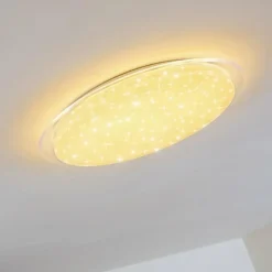 hofstein Plafonnier Oranki LED Blanc, 1 lumière, Télécommandes