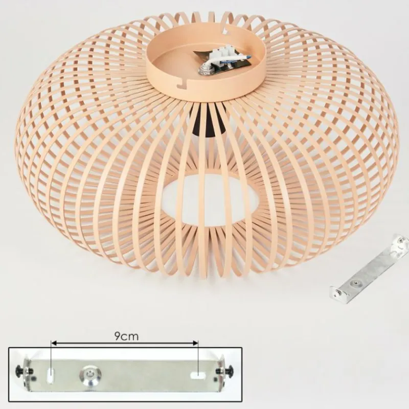 Luminaires Scandinaves-hofstein Plafonnier Oravi Beige, Noir, 1 lumière