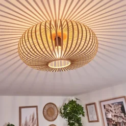 Luminaires Scandinaves-hofstein Plafonnier Oravi Beige, Noir, 1 lumière