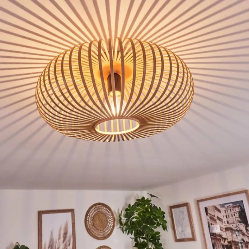 Luminaires Scandinaves-hofstein Plafonnier Oravi Beige, Noir, 1 lumière