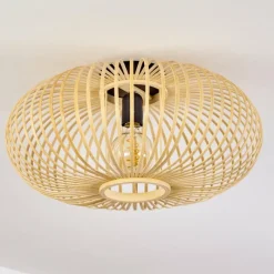 Style Boho-Chic-hofstein Plafonnier Oravi Bois clair, 1 lumière