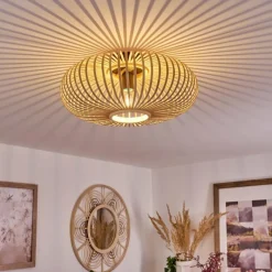 Style Boho-Chic-hofstein Plafonnier Oravi Bois clair, 1 lumière