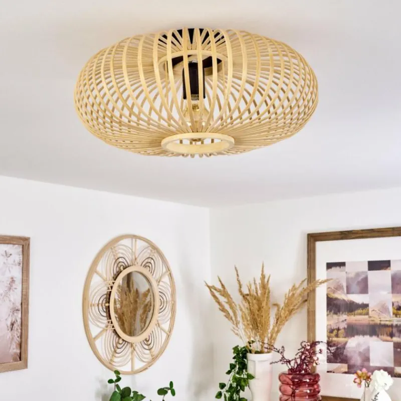 Style Boho-Chic-hofstein Plafonnier Oravi Bois clair, 1 lumière