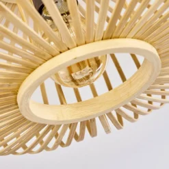 Style Boho-Chic-hofstein Plafonnier Oravi Bois clair, 1 lumière