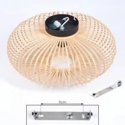 Style Boho-Chic-hofstein Plafonnier Oravi Bois clair, 1 lumière