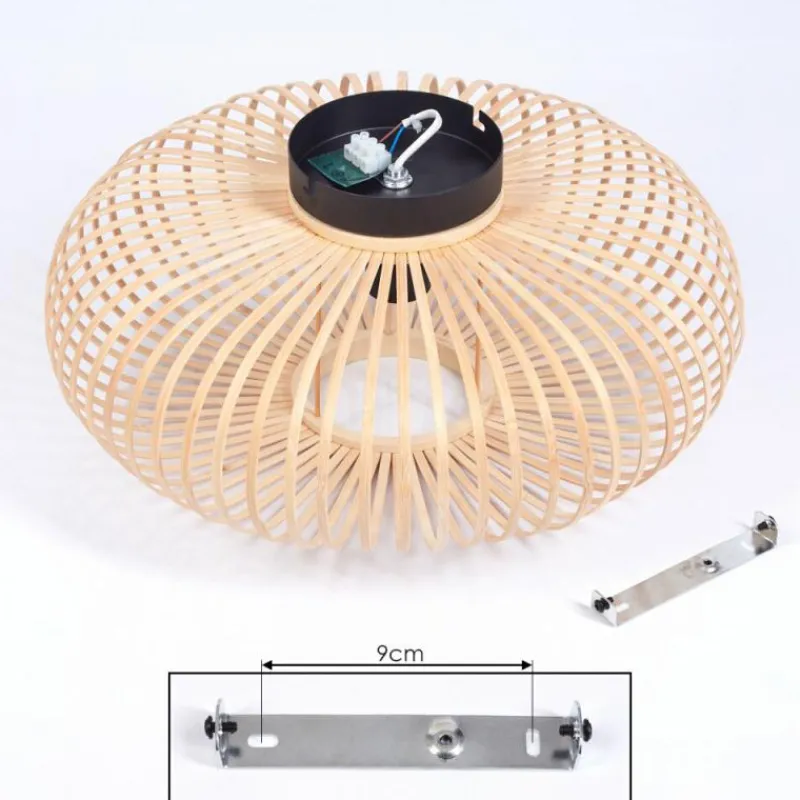 Style Boho-Chic-hofstein Plafonnier Oravi Bois clair, 1 lumière