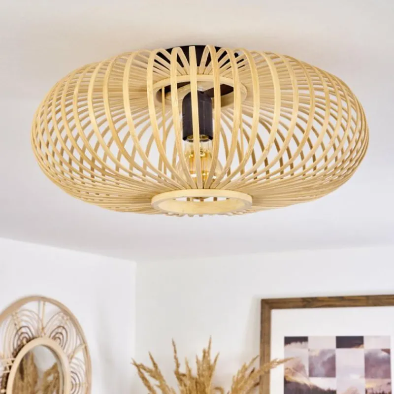 Style Boho-Chic-hofstein Plafonnier Oravi Bois clair, 1 lumière