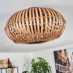 Luminaires Scandinaves-hofstein Plafonnier Oravi Brun foncé, Écru, Noir, 3 lumières