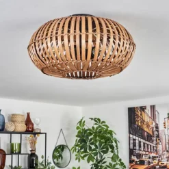 Luminaires Scandinaves-hofstein Plafonnier Oravi Brun foncé, Écru, Noir, 3 lumières