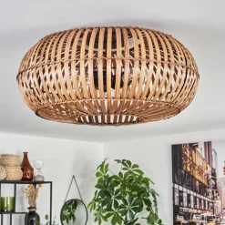 Luminaires Scandinaves-hofstein Plafonnier Oravi Brun foncé, Écru, Noir, 3 lumières