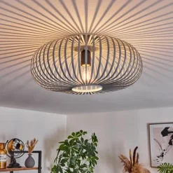 Lampes Industrielles-hofstein Plafonnier Oravi Gris, 1 lumière