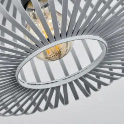 Lampes Industrielles-hofstein Plafonnier Oravi Gris, 1 lumière