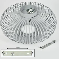 Lampes Industrielles-hofstein Plafonnier Oravi Gris, 1 lumière