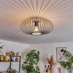 Lampes Industrielles-hofstein Plafonnier Oravi Gris, 1 lumière