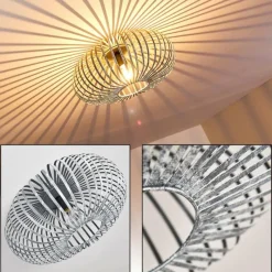 hofstein Plafonnier Oravi Gris, Argenté, 1 lumière