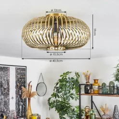 Luminaires Scandinaves-hofstein Plafonnier Oravi Laiton, 1 lumière