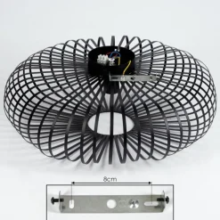 hofstein Plafonnier Oravi Noir, 1 lumière