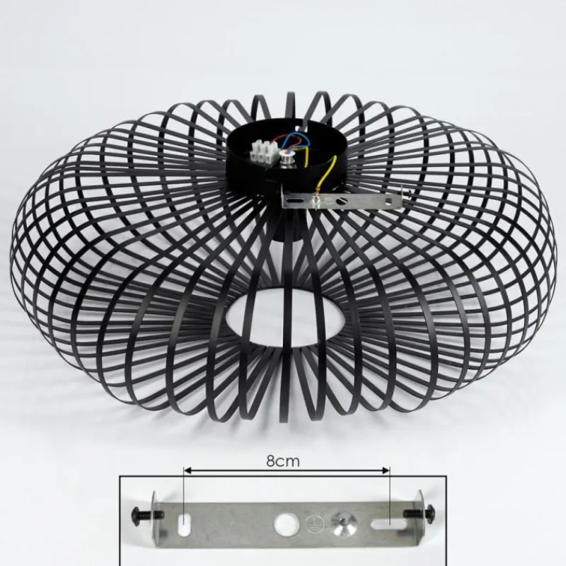 hofstein Plafonnier Oravi Noir, 1 lumière