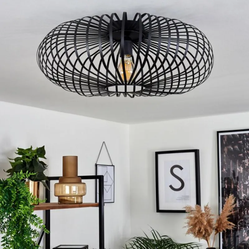 hofstein Plafonnier Oravi Noir, 1 lumière