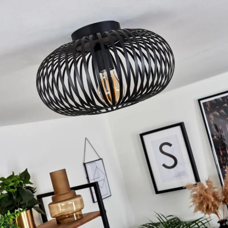 hofstein Plafonnier Oravi Noir, 1 lumière