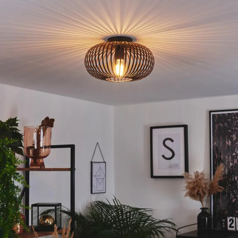 hofstein Plafonnier Oravi Noir, 1 lumière