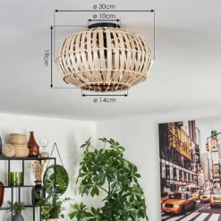 Luminaires Scandinaves-hofstein Plafonnier Oravi Noir, 1 lumière