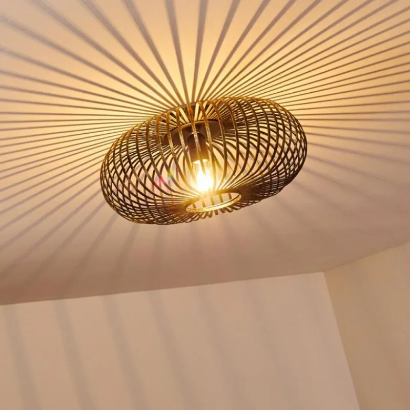 Lampes Dorées-hofstein Plafonnier Oravi Noir doré, 1 lumière