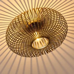 Lampes Dorées-hofstein Plafonnier Oravi Noir doré, 1 lumière