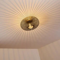 Lampes Dorées-hofstein Plafonnier Oravi Noir doré, 1 lumière