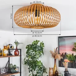 Lampes Industrielles-hofstein Plafonnier Oravi Ocre, 1 lumière